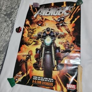 Harley/Marvel Art Poster